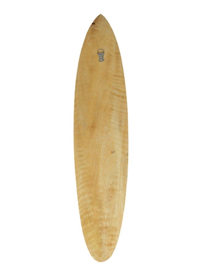Things2Die4 Hand Crafted Wooden Tribal Dolphin Design Surfboard Wall Hanging 20 Inches Brown, One Size - Image 3
