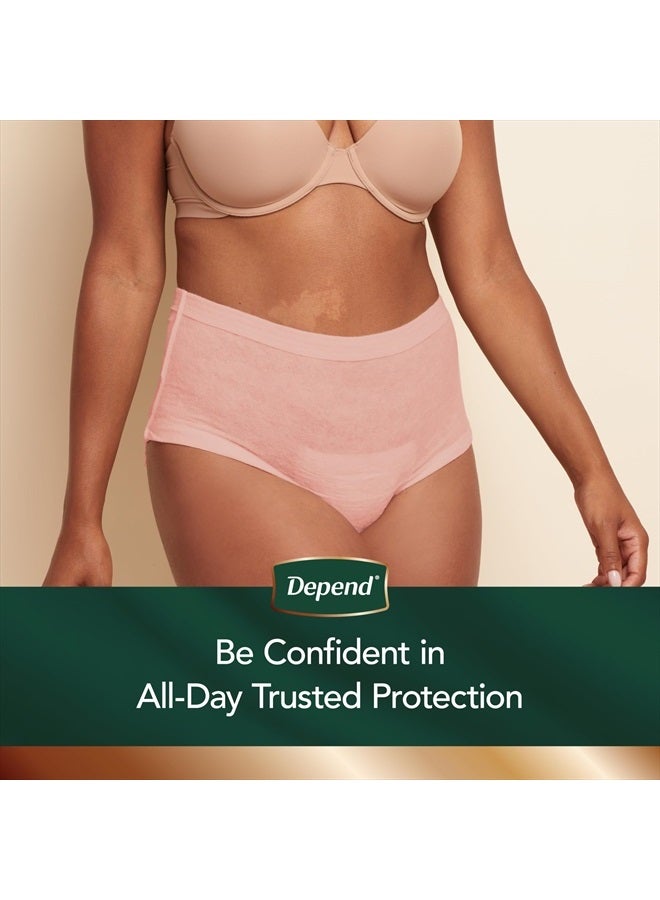 Depend Silhouette Adult Incontinence & Postpartum Bladder Leak Underwear for Women, Maximum Absorbency, Extra Large, Pink, 48 Count, Packaging May Vary  - Image 4