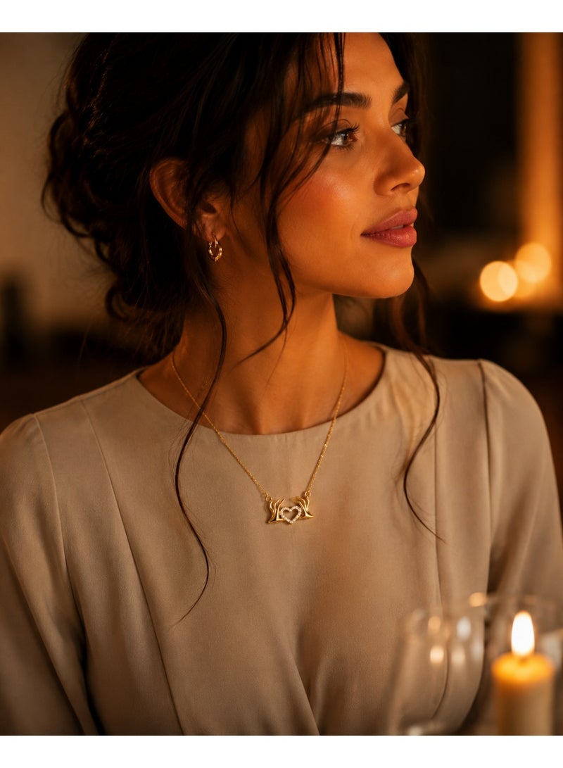 RAFAL Holding Hands & Heart Pendant Necklace for Women – Elegant Gold-Plated Luxury Dainty Chain, Premium Sophisticated Romantic Jewelry for Special Occasions, Birthdays & Luxury Gifting - Image 4