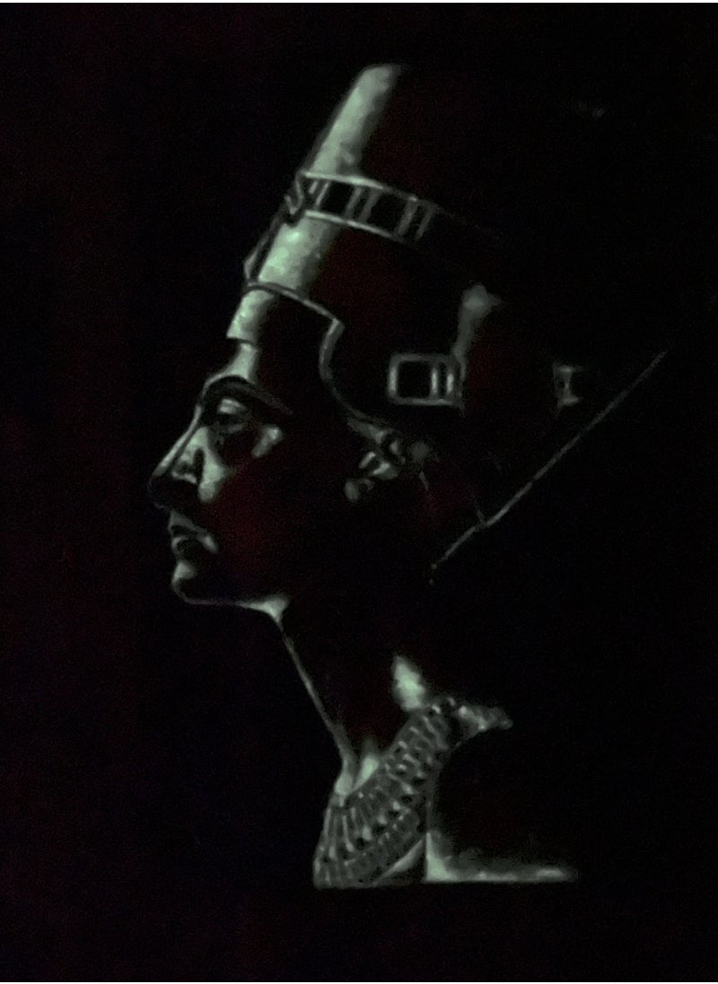Generic Illuminated Pharaonic Nefertiti papyrus, size 40x60cm, gold  - Image 2
