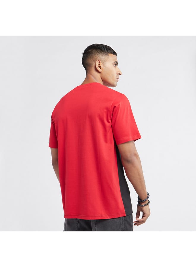 Splash FAV Colourblock T-shirt with Crew Neck and Short Sleeves  - Image 3