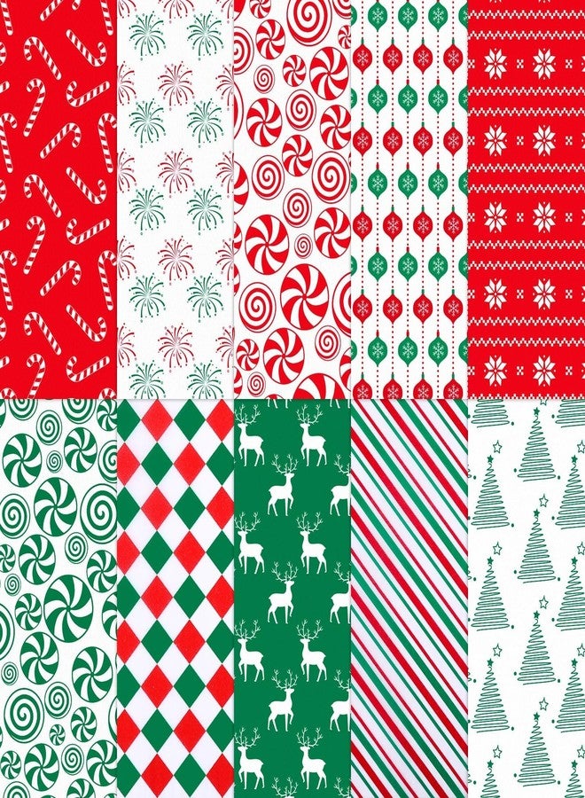 SANNIX 100 Sheets Christmas Tissue Paper Red Green White Peppermint Candy Xmas Tree Bulk Gift Wrapping Paper for Gift DIY Crafts Christmas Holiday Party Decoration 19.7 ×13.8 Inch, 10 Designs - Image 1