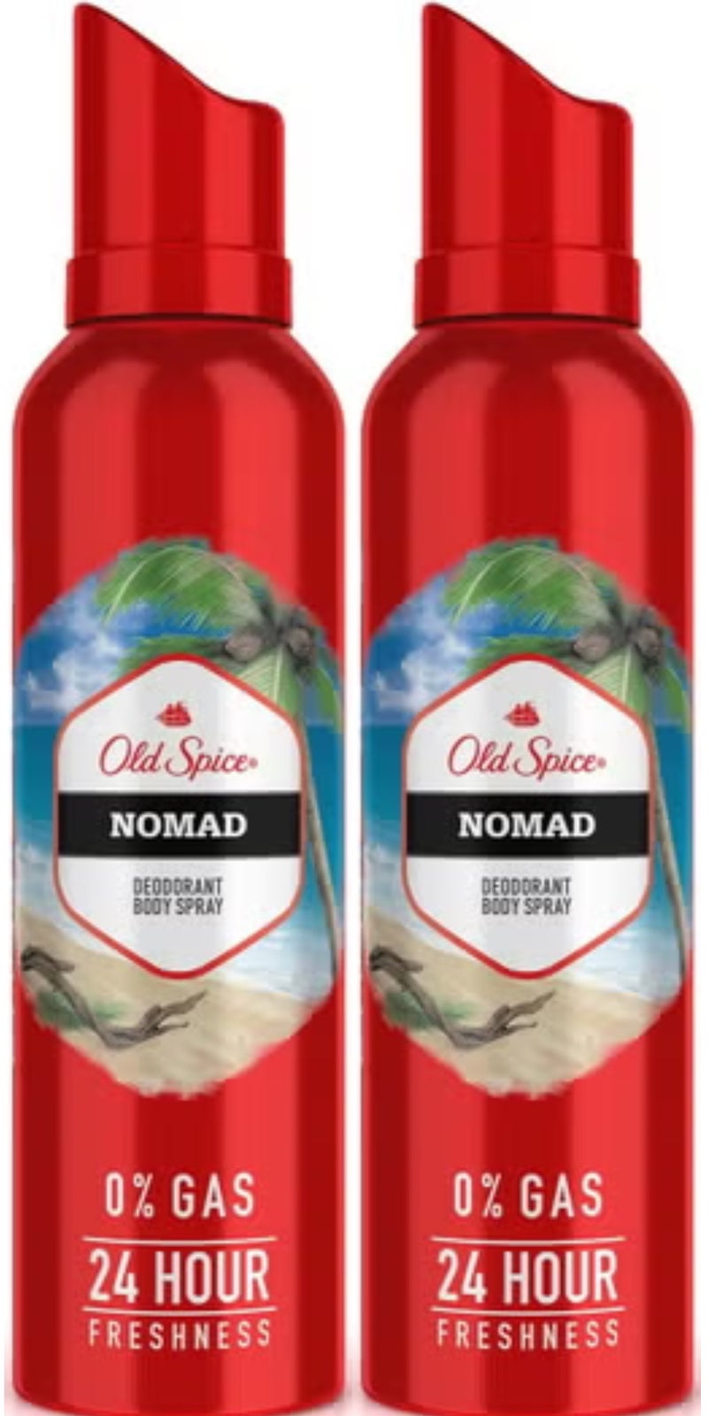 Old Spice NOMAD No Gas 24 hour Long Lasting Freshness Deodorant Perfume Body Spray For Men Set of 2 PCS Each 140ml