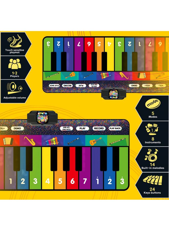 Music Blanket Oversized New Children's Early Education Music Blanket Piano Blanket Piano Mat Non-slip Multifunctional Piano Blanket - Image 4