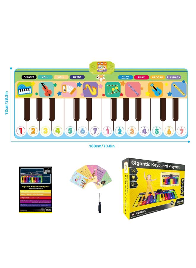 Music Blanket Oversized New Children's Early Education Music Blanket Piano Blanket Piano Mat Non-slip Multifunctional Piano Blanket - Image 1