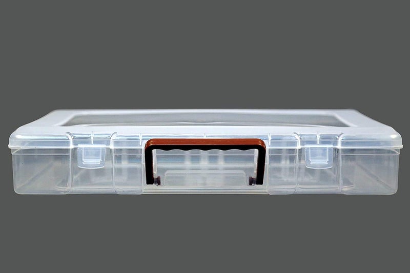 DARKZONE MultiPurpose Rectangular Plastic Storage Box with Locks and Handle Matte Finish Transparent Plastic Organizer Storage Box for Saree Laptop Books Clothes BAHURANI 17 x 14 x 25 inch Set of 2 - Image 4