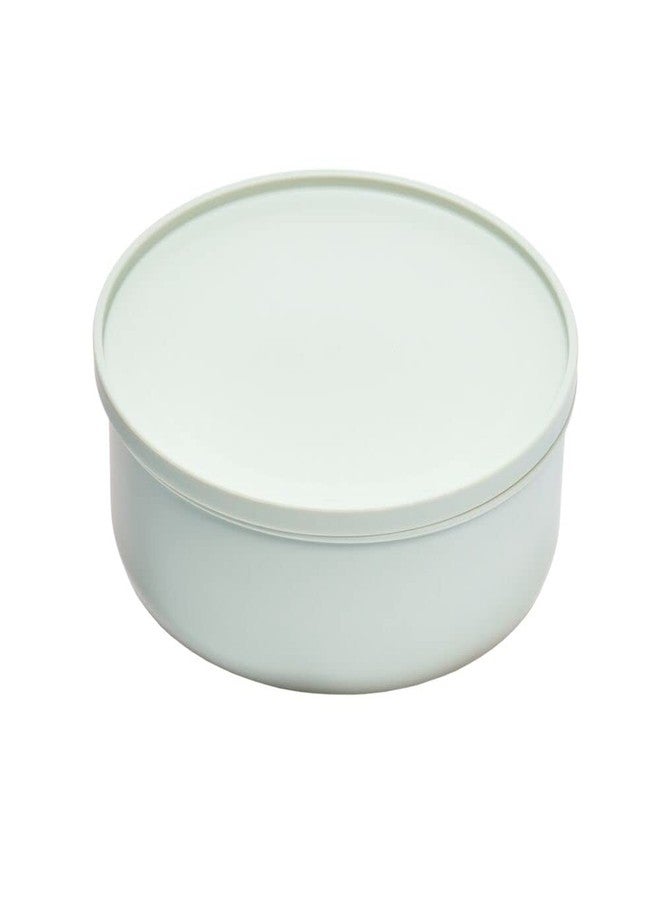 إنترديزاين علبة تخزين طعام دائرية صغيرة مقسمة من البلاستيك المعاد تدويره من iDesign، مناسبة للثلاجة والفريزر، مع غطاء، 6.71 بوصة × 6.71 بوصة × 2.5 بوصة، لون أخضر فاتح - Image 2