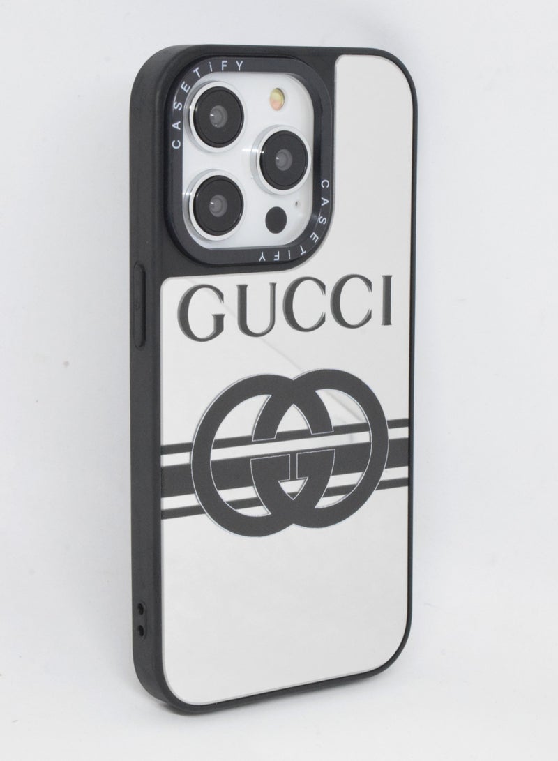 Casetify iPhone 14 Pro Cover Luxury Plating Embossed Hard Phone Case Tempered Glass Back Cover - Image 1