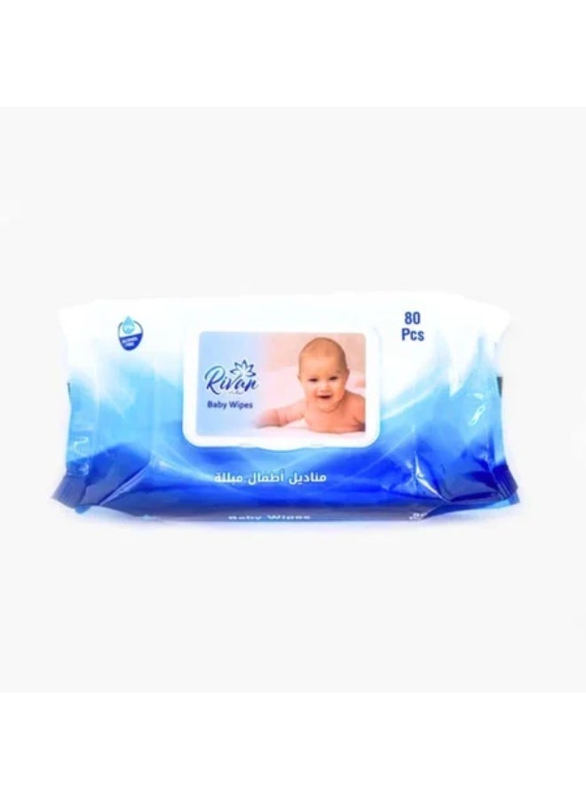 ريفان مناديل مبلله ريفان اطفال 80 منديل