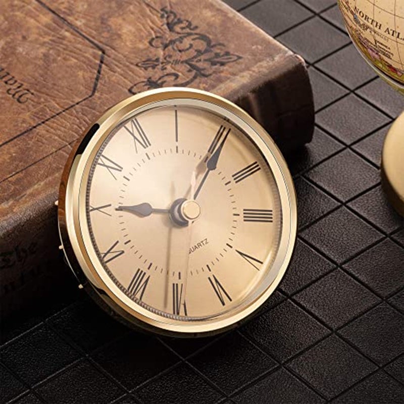 2.8 Inch 70 mm Gold Quartz Clock Insert with Roman Numeral and Quartz Movement - Image 4