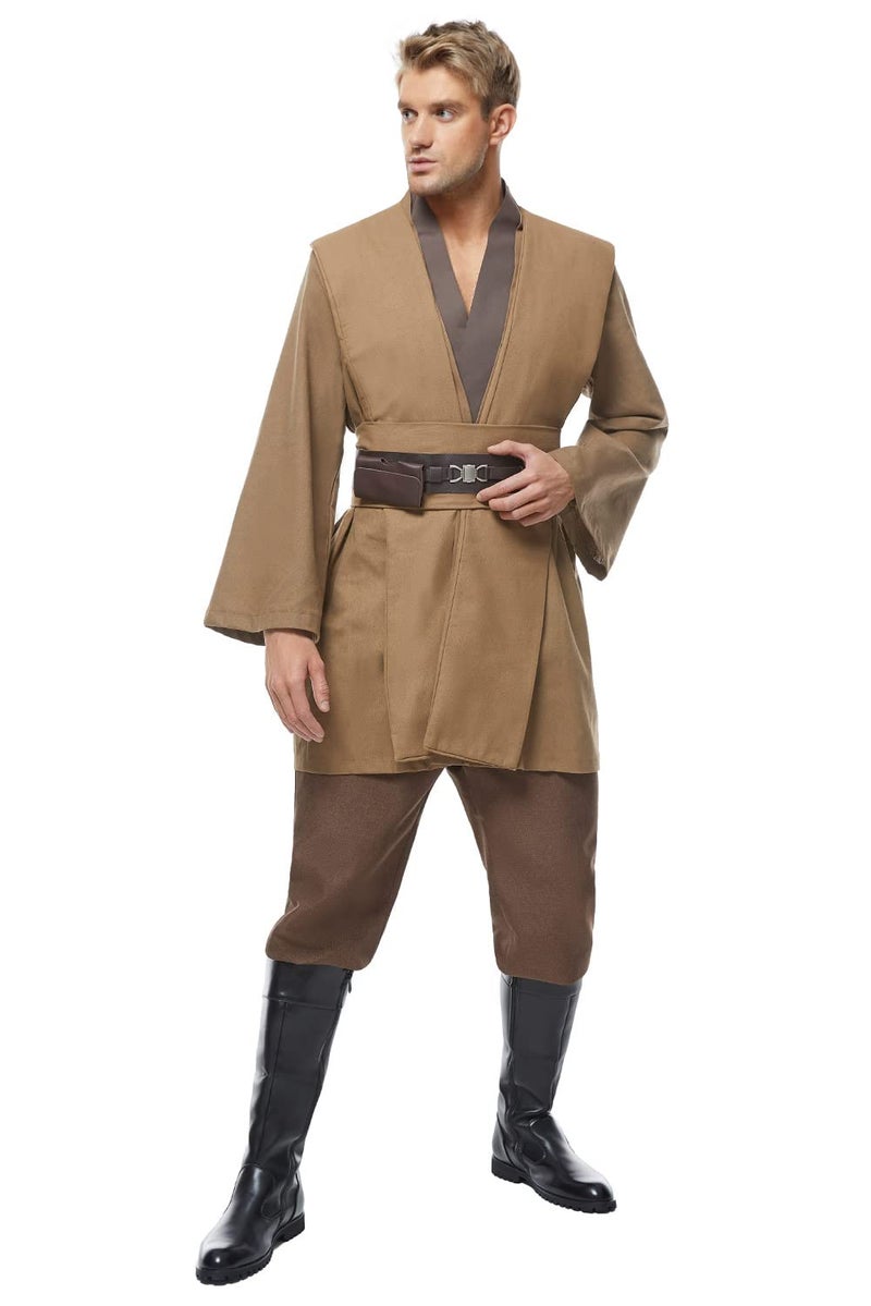 Cosplaysky Men's Tunic Cosplay Costume Adults Outfits Halloween Robe Hooded Uniform - Image 1