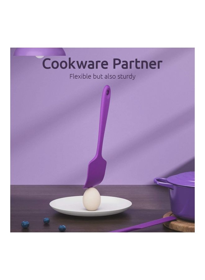 إسكدنيا طقم ملاعق عريضة من السيليكون مكوّن 4 قطع أرجواني One Size - Image 5