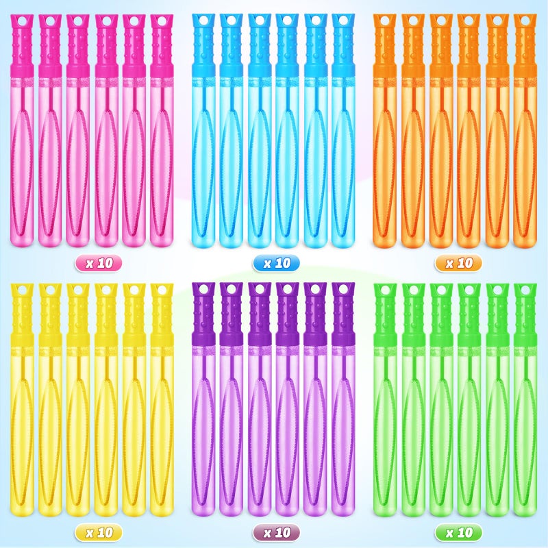 سبرينج فلاور Springflower Bubble Wand 60 PCS Bubble Wands Bulk Summer Toys Outdoor Activity Supply Supply Party Party Form - Image 2