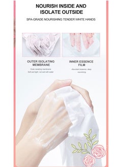 APPTI Hand Peel Mask With Rosa For Dry Cracked Hand 5 Pack-Exfoliating Hand Mask, Natural Exfoliator For Dead Skin,Callus,Repair Rough Hand For Men Women-Repairs Hands & Removes Dead Skin For Soft Hand  - Image 4