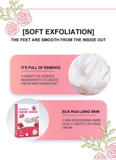 APPTI Hand Peel Mask With Rosa For Dry Cracked Hand 5 Pack-Exfoliating Hand Mask, Natural Exfoliator For Dead Skin,Callus,Repair Rough Hand For Men Women-Repairs Hands & Removes Dead Skin For Soft Hand  - Image 5