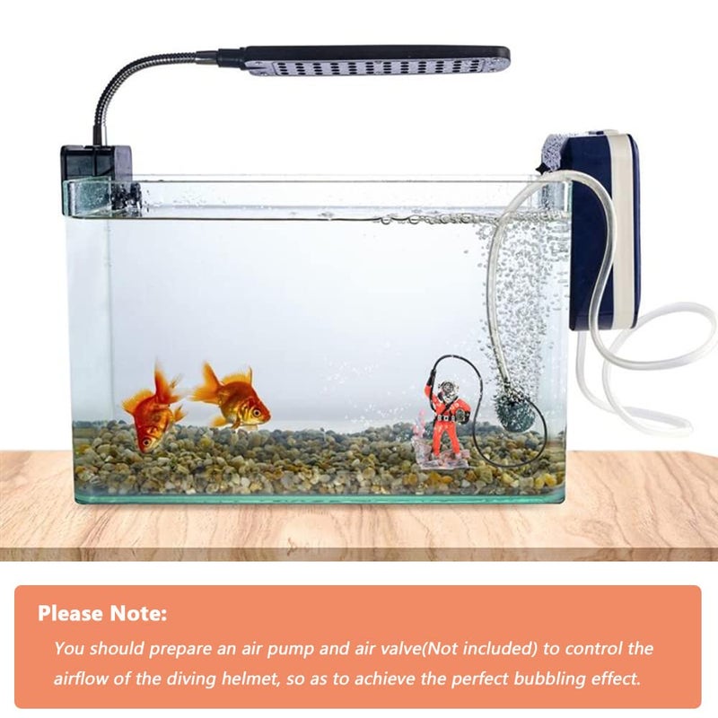 Mesee Aquarium Decorations Diver with Hose Live Action Aerating Ornament, Floating Treasure Seeker Adornment Fish Tank Ornament - Image 5