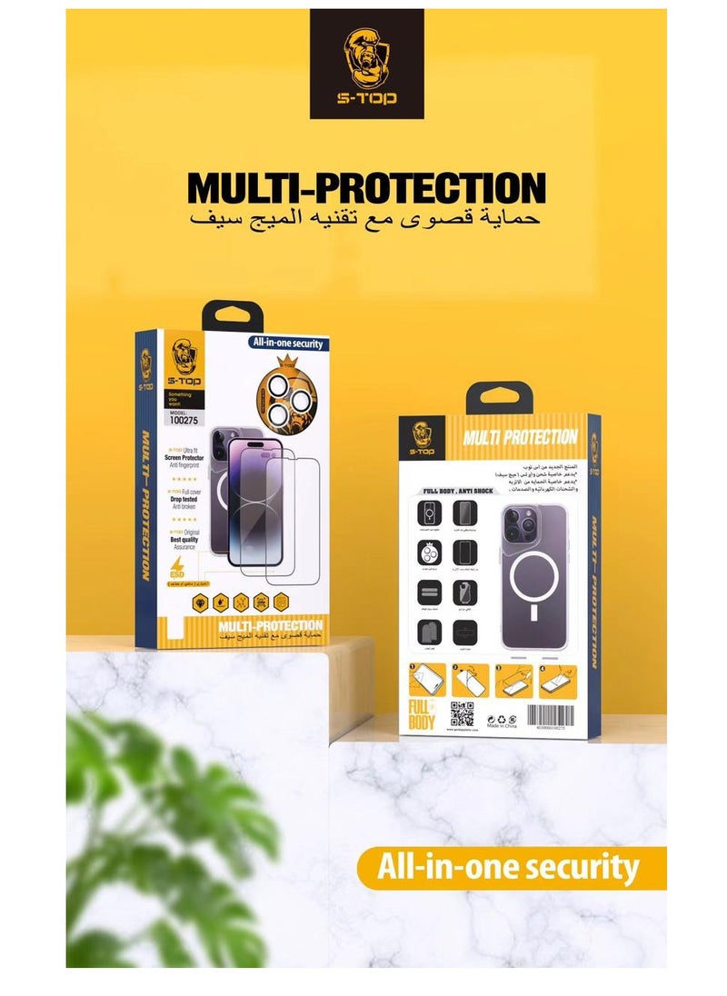 S-TOP Integrated protection package 8 in 1 for iPhone 15  - Image 2