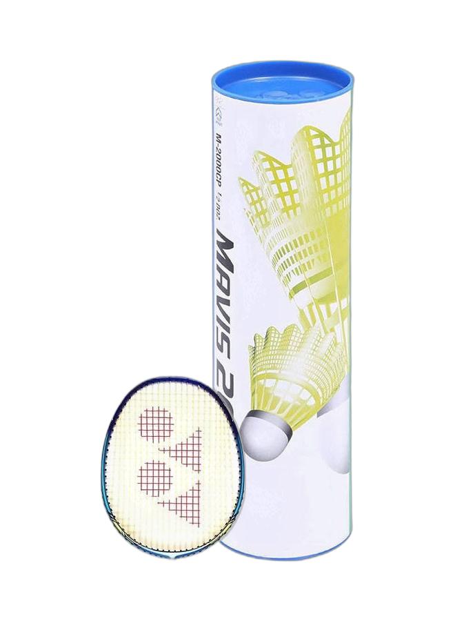 Yonex Nanoray Ace Cyan Badminton Racket + Mavis 2000 Blue Cap Medium Badminton Shuttlecock 6 Pack, Yellow Pack - Image 1