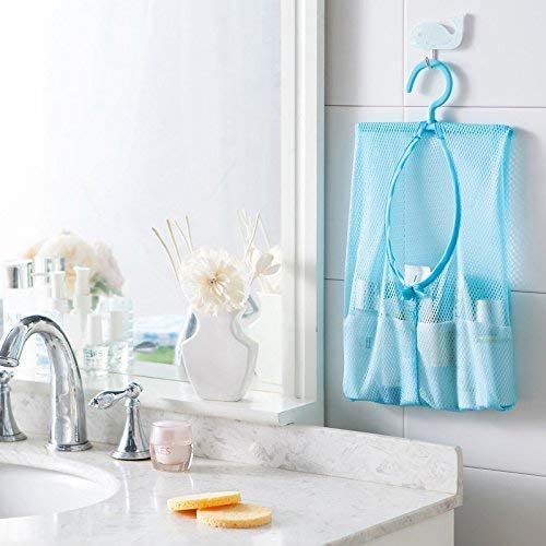 ZURATO Multipurpose Clothespin Bag with Hanger,Hanging Storage Mesh Bag for Home Over The Door - Laundry Net Pouch Bathroom Organizer (3) - Image 5