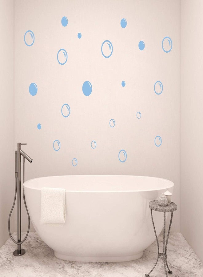NaFurAhi 90 Large Soap Bubbles Wall Decals, Bathroom Decals, Wall Art, Vinyl Stivkers for Bathroom, Bedroom, Nursery Decor A35 (Light Blue) - Image 1