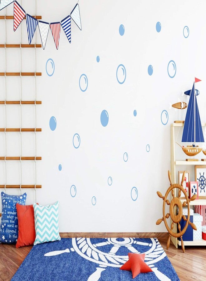 NaFurAhi 90 Large Soap Bubbles Wall Decals, Bathroom Decals, Wall Art, Vinyl Stivkers for Bathroom, Bedroom, Nursery Decor A35 (Light Blue) - Image 3