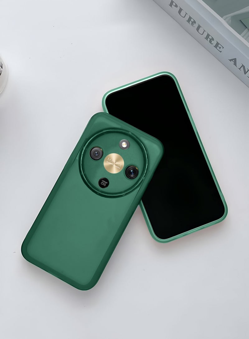 Wtech Honor X9d / Honor X70 5G 2025 Soft Transparent TPU Camera Lens Protection Silicone Ultra Thin Phone Stylish Electroplated Camera Border Back Case Cover - Dark Green - Image 3