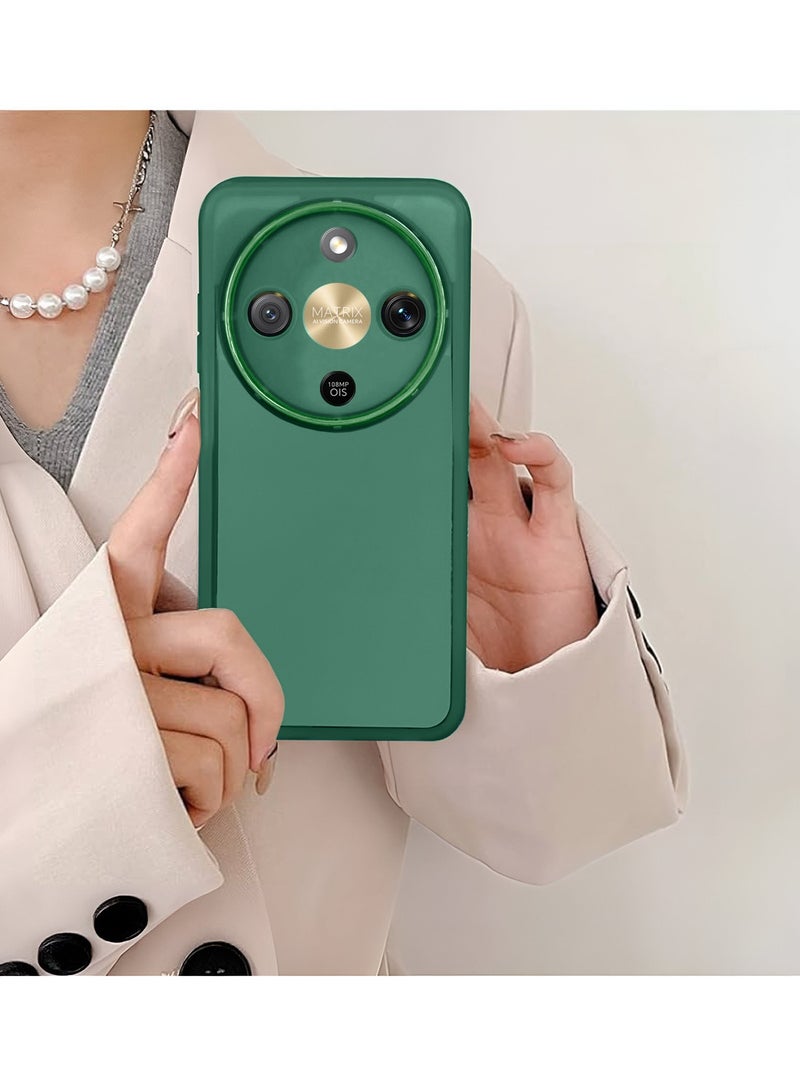 Wtech Honor X9d / Honor X70 5G 2025 Soft Transparent TPU Camera Lens Protection Silicone Ultra Thin Phone Stylish Electroplated Camera Border Back Case Cover - Dark Green - Image 4