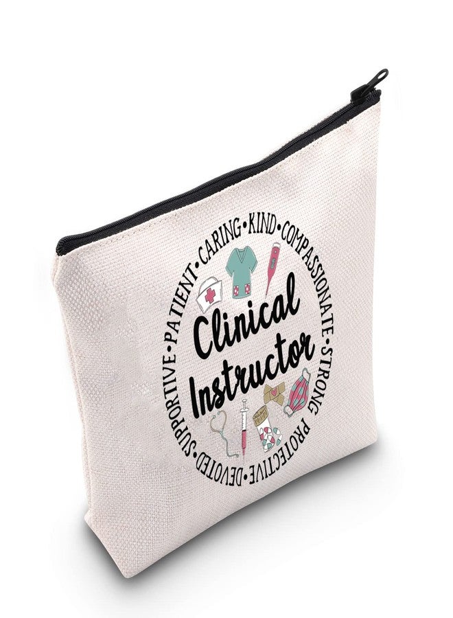 POFULL Clinical Nursing Instructor Gift Clinical Instructor Cosmetic Bag Thank you Idea for Clinical Nurse Teacher (Clinical Instructor bag) - Image 1