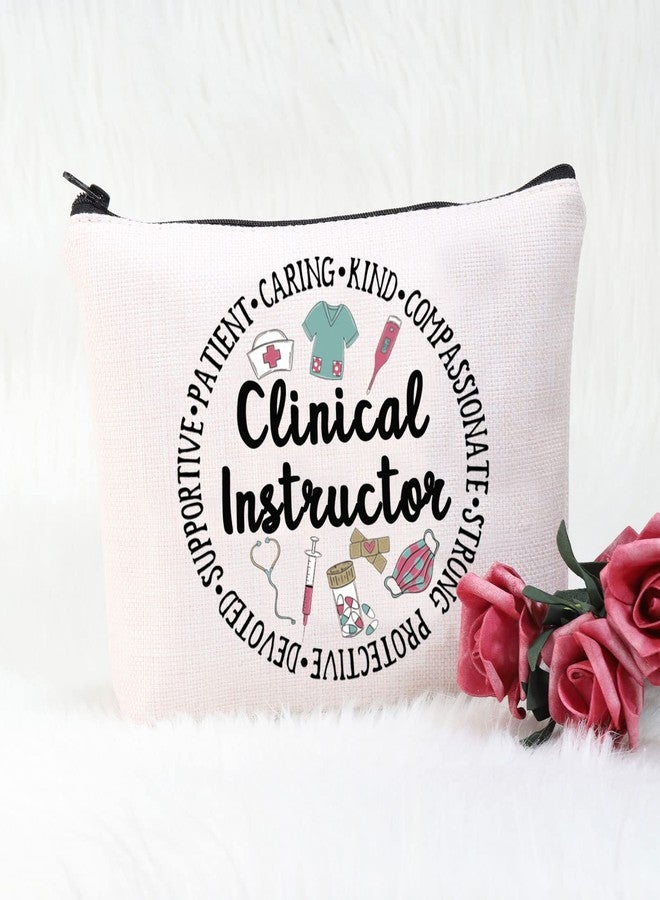 POFULL Clinical Nursing Instructor Gift Clinical Instructor Cosmetic Bag Thank you Idea for Clinical Nurse Teacher (Clinical Instructor bag) - Image 4