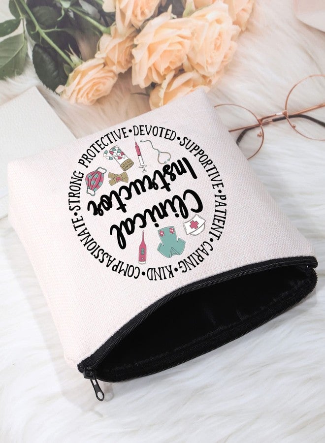 POFULL Clinical Nursing Instructor Gift Clinical Instructor Cosmetic Bag Thank you Idea for Clinical Nurse Teacher (Clinical Instructor bag) - Image 3