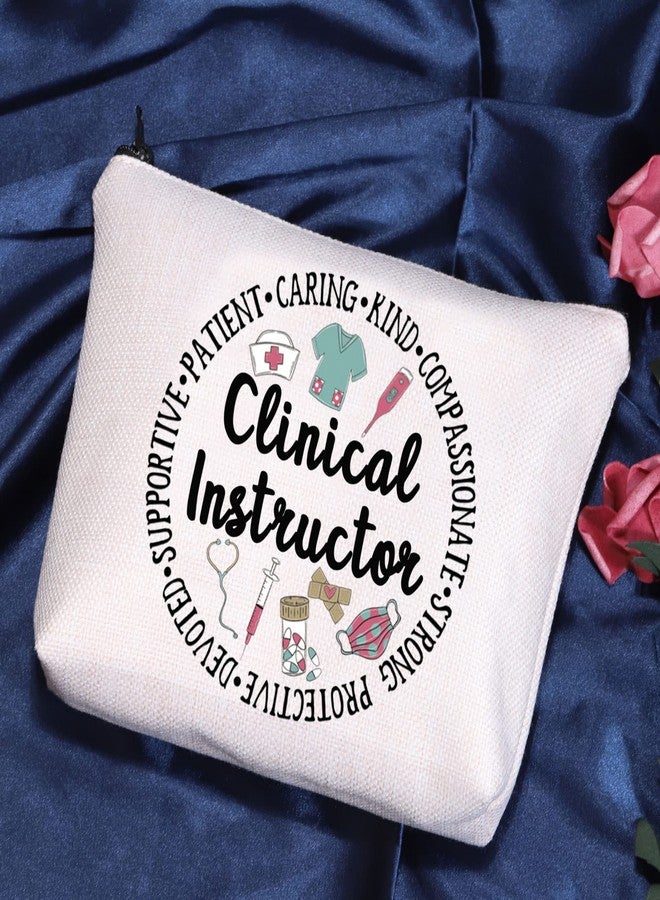 POFULL Clinical Nursing Instructor Gift Clinical Instructor Cosmetic Bag Thank you Idea for Clinical Nurse Teacher (Clinical Instructor bag) - Image 2