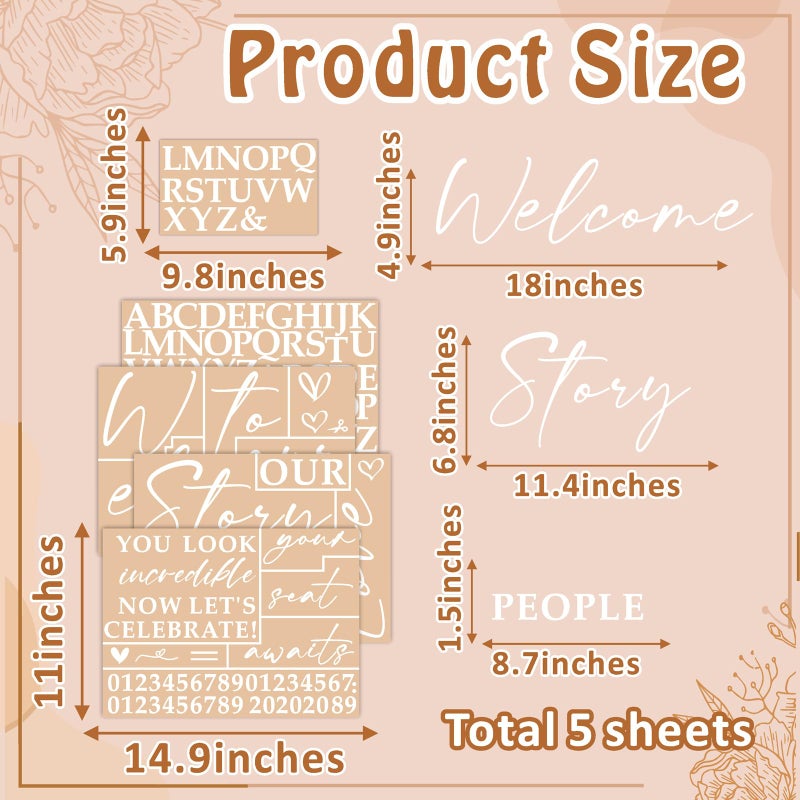 Haiddle Custom Name Welcome to Our Wedding Sign Decals for Mirror Wedding Decor Seating Chart Signs for Reception DIY Marriage Letters Decal Our Favorite People Vinyl Sticker for Party Entry Backdrop Supply - Image 4