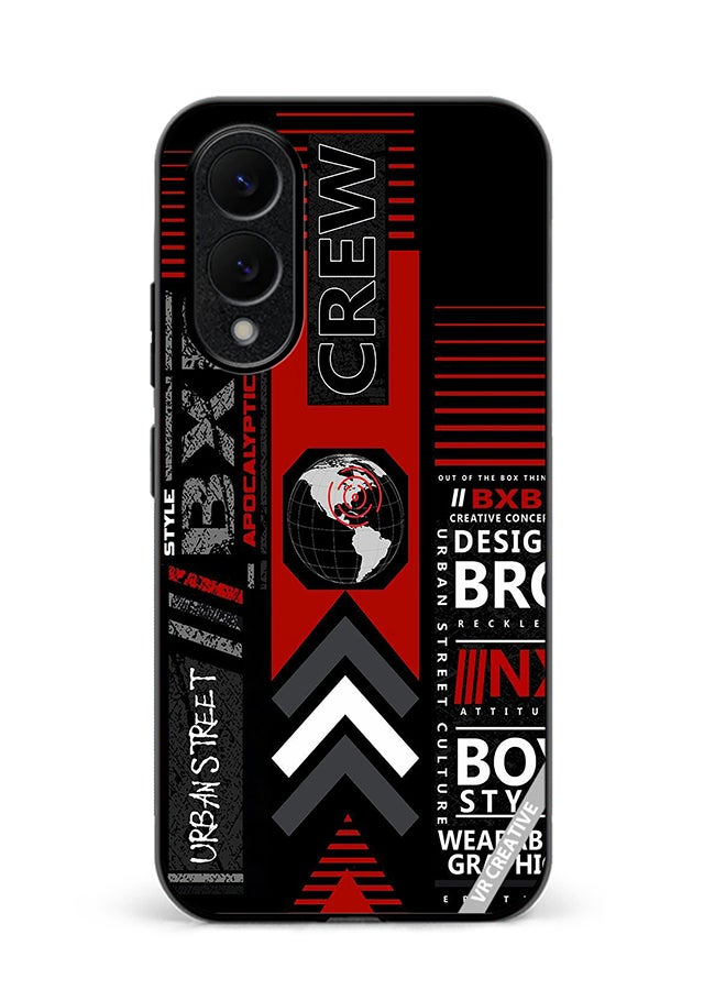 Protective Case Cover For Samsung Galaxy S25 Edge Bxb Logo Design Multicolour