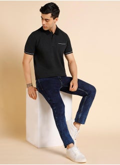 Dennis Lingo Black T-Shirt for Men, Essential Comfort  - Image 5