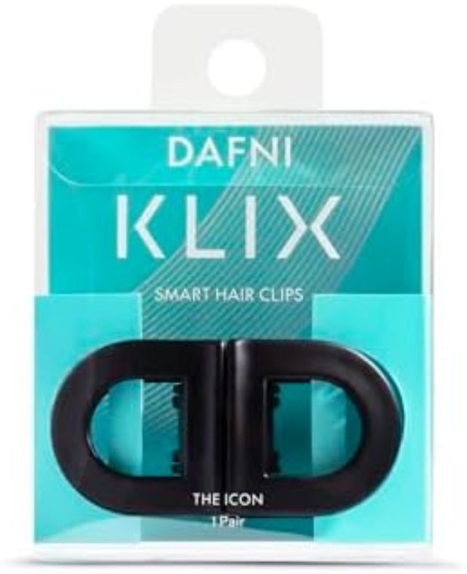 دافني مشابك شعر مغناطيسية DAFNI KLIX – التصميم الأيقوني الأصلي، تثبيت قوي، راحة مسطحة (بني، زوج واحد) - Image 3