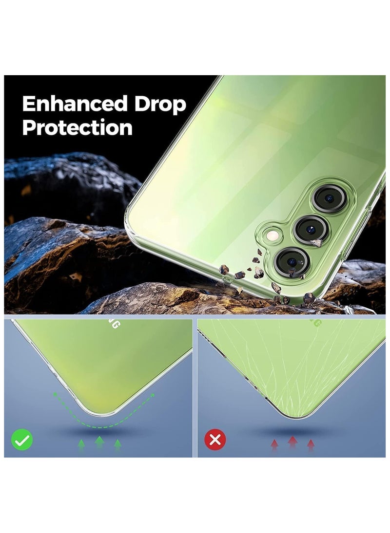 Denx Clear Case Compatible with Samsung Galaxy A26 2025, Shock-Proof Soft Gel Rubber Cover Camera Protection Case for Samsung Galaxy A26 2025 (Clear) - Image 2