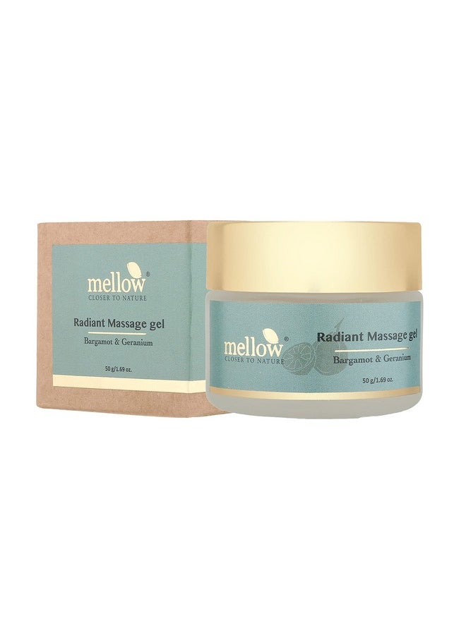 MELLOW Herbals Ayurvedic Radiant Facial Massage Gel (50Gm) For Skin Tightening & Glow | Bergamot, Germanium Oil & Neem | Heals Oily & Acne Prone Skin | Ayush Certified | Gmo, Paraben And Silicone Free  - Image 1
