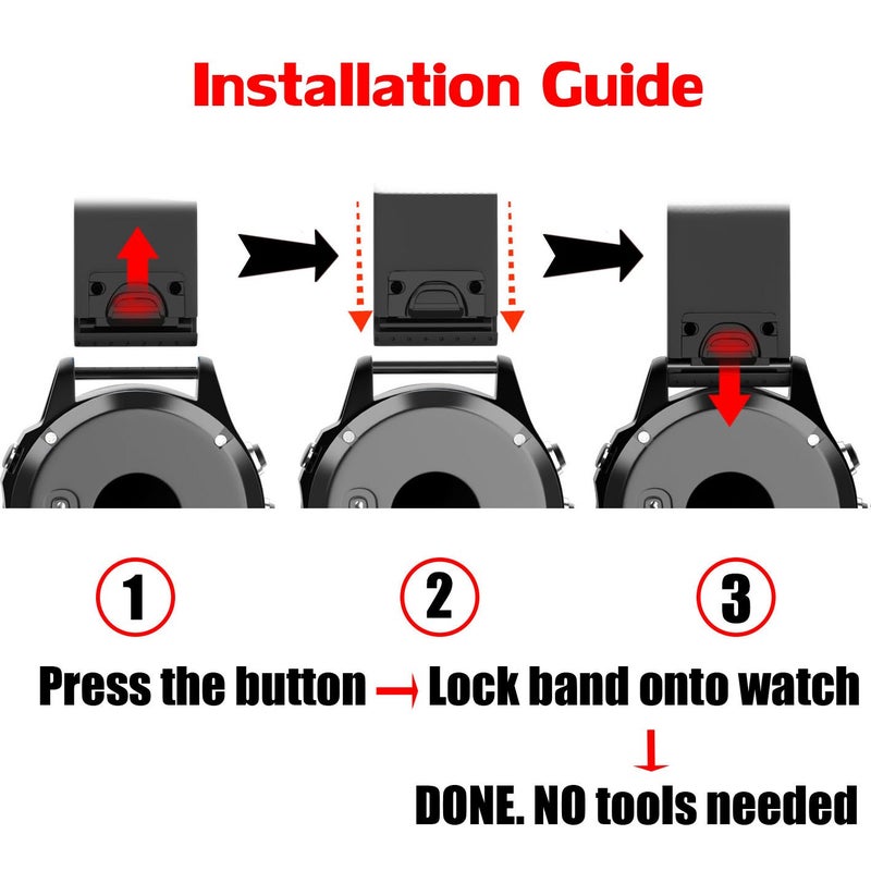 ANCOOL أنيكول متوافق مع أساور فينيكس 5S/6S/7S 20 مم أساور ساعة سيليكون سهلة التركيب بديلة لفينيكس 8 43 مم/5S بلس/6S برو/D2 دلتا S الساعات الذكية (مشبك فضي، نعناعي) - Image 5