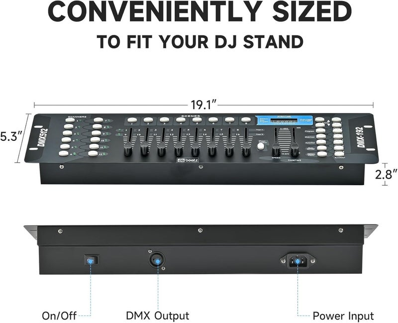 da.beatz. DaBeatz Presents High Quality 192 Channels Professional Master 240 Scenes Dmx512 Dj Mixing Controller For Stage, Disco And Dj, Weddings, Pubs, Par Lights And Moving Head Lights - Image 4