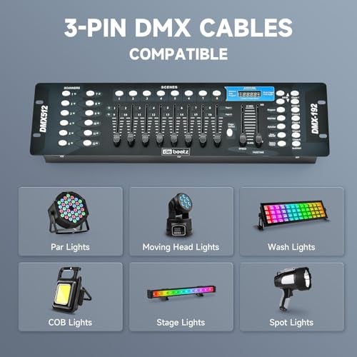 da.beatz. DaBeatz Presents High Quality 192 Channels Professional Master 240 Scenes Dmx512 Dj Mixing Controller For Stage, Disco And Dj, Weddings, Pubs, Par Lights And Moving Head Lights - Image 3