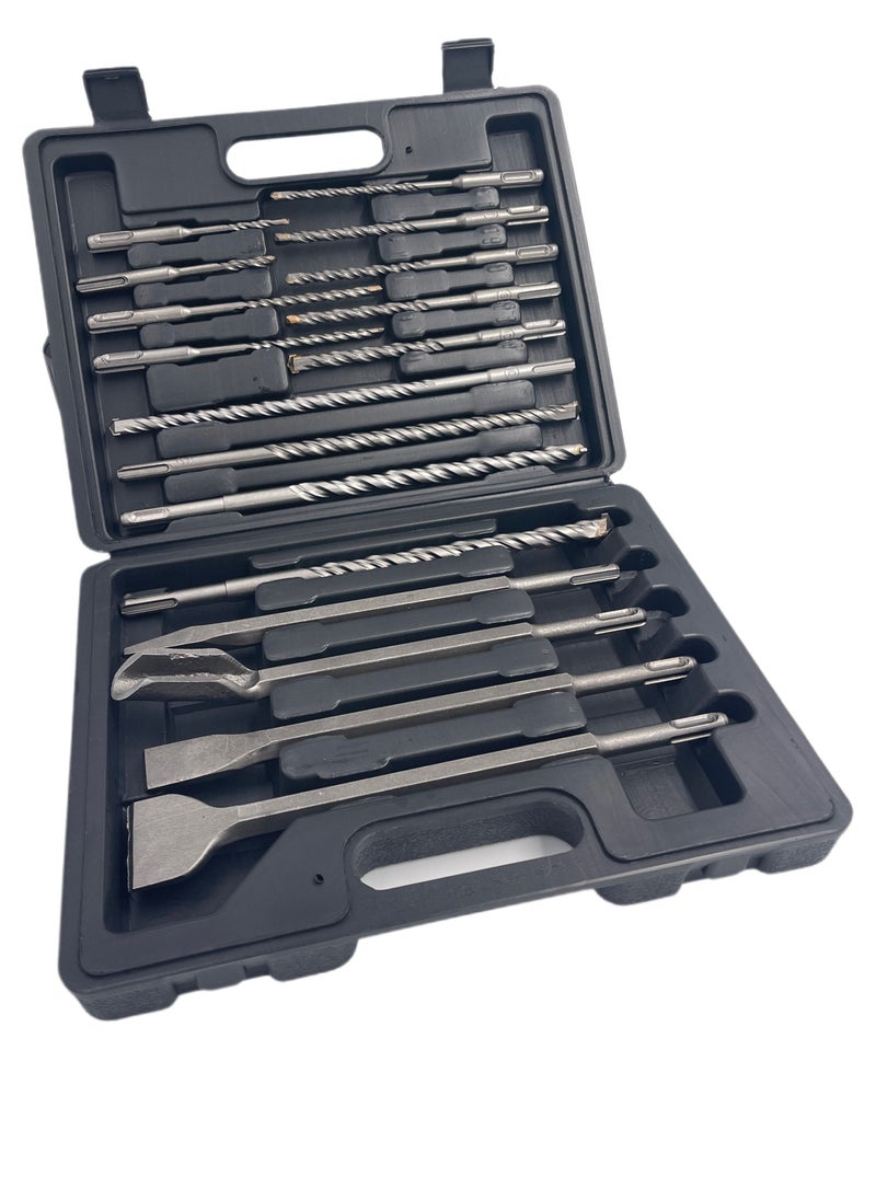 BONAI - 17 Pc SDS Hammer Drill Bit And Chisel Set - Image 1