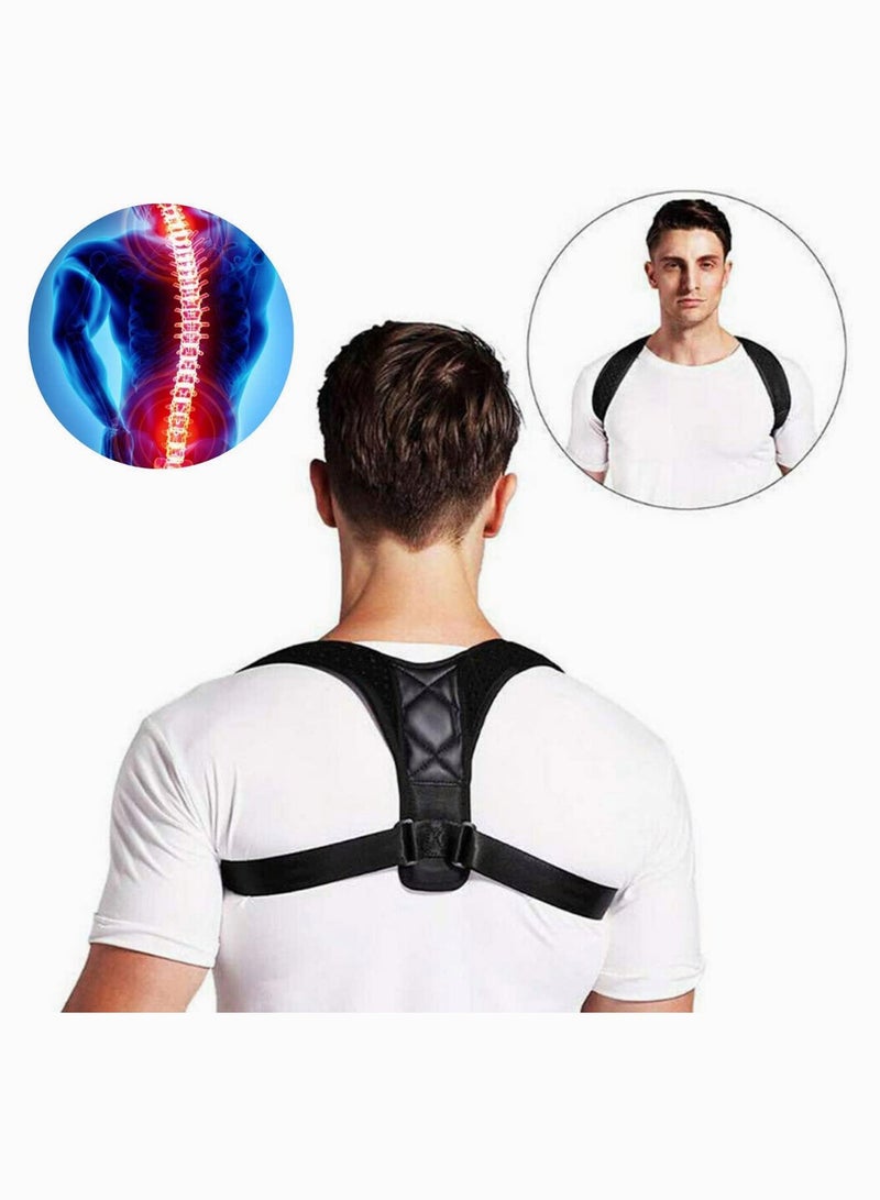 SOLARAE Posture Corrector for Women and Men - Upgraded Lengthened Soft Sponge Pad Adjustable Upper Back Brace for Clavicle Support and Providing Pain Relief from Neck and Shoulder - Image 4