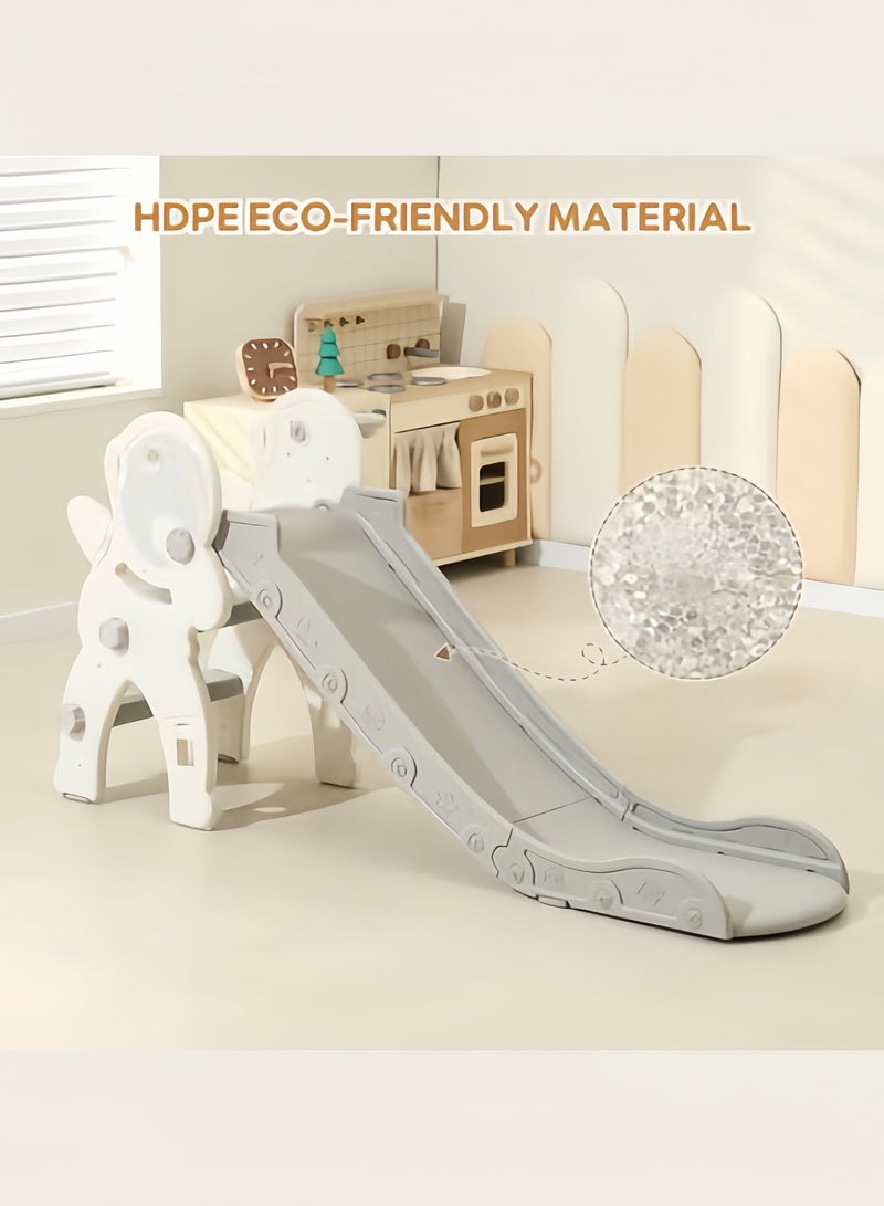الأمويلات زحليقة أطفال داخلية قابلة للطي - آمنة من بلاستيك HDPE مع سلة كرة السلة، درجات غير قابلة للانزلاق، ثلاث مناطق سرعة، تخزين سهل(عمر 1-2.5 سنة) - Image 5