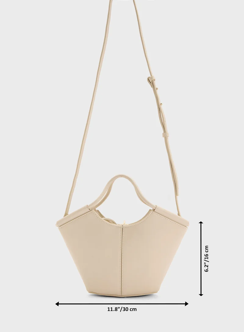 MANGO Mini Shopper-Style Shoulder Bag