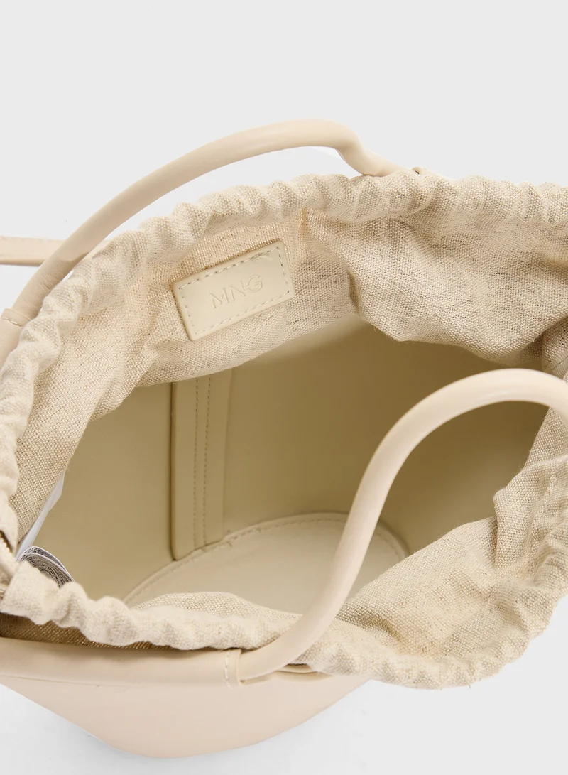 MANGO Mini Shopper-Style Shoulder Bag