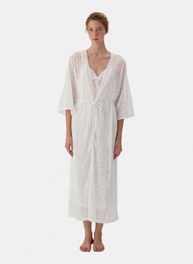 Penti Bridal Delicate Lace Long Sleeved Robe - Image 3