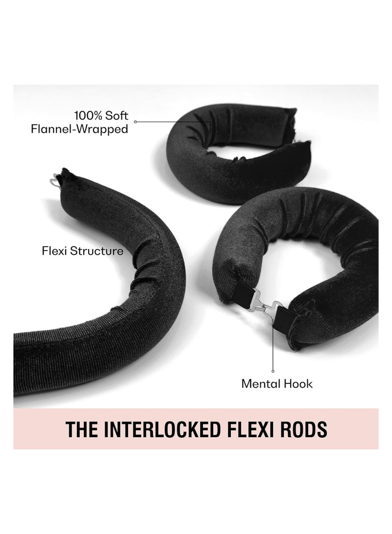 KHAJUL 3 PCS Heatless Hair Curler, Rods with Hook, Heatless Curling Rod for All Hair Types (Black) - Image 4