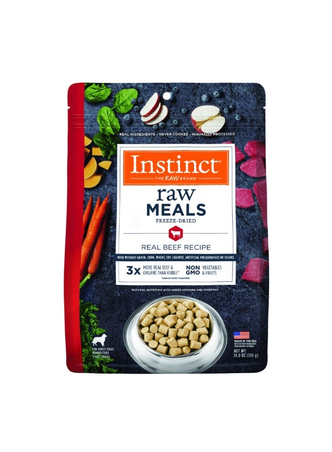Instinct Raw Meals Freeze Dried Real Beef Recipe Dry Dog Food - 14OZ - Image 1