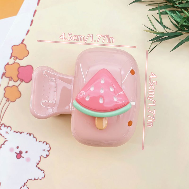 Pineapple Ice Cream Fruit Toothbrush Holder Cute Cartoon Plastic Organizer Storage Rack Bathroom Ventilated Lightweight - Image 2