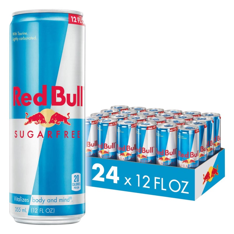 Red Bull Sugar Free Energy Drink with 114mg Caffeine plus Taurine & B Vitamins, 12 Fl Oz, Pack of 24 Cans - Image 1